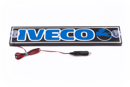 Табличка светящаяся диодная на лобовое IVECO 12В в прикуриватель (10х50 см) Табличка светящаяся диодная на лобовое IVECO 12В в прикуриватель (10х50 см)