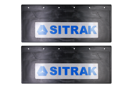Брызговики светоотражающие задние SITRAK (синяя надпись) резина 670*270 (комплект)