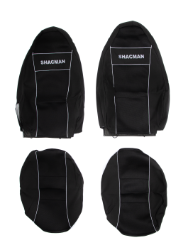 Чехлы на сиденья Shacman 3000 (2 высоких, без ремней) Черные (жаккард)