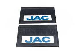 Брызговики светоотражающие задние JAC черная резина с синей надписью (комплект) 585х365 Брызговики светоотражающие задние JAC черная резина с синей надписью (комплект) 585х365