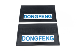 Брызговики задние светоотражающие DONGFENG черная резина с синей надписью (комплект) 600*370