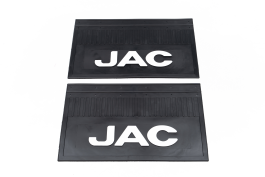 Брызговики задние грузовые JAC черные с белой надписью 585х365 мм (комплект) Брызговики задние грузовые JAC черные с белой надписью 585х365 мм (комплект)