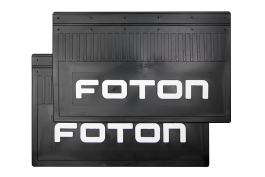 Брызговики задние FOTON черная резина LUX с белой надписью 590х365 мм Брызговики задние FOTON черная резина LUX с белой надписью 590х365 мм