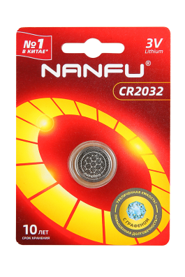 Батарейка CR2032 с графеном NANFU (1 шт) в блистере