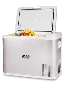 Автохолодильник компрессорный от прикуривателя с дисплеем AVS FR-35 12/24/220В 35 литров (от  20С до -20С)