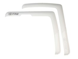 Дефлекторы на окна Faw j7 (Большой угол) Белые накладные Дефлекторы на окна Faw j7 (Большой угол) Белые накладные