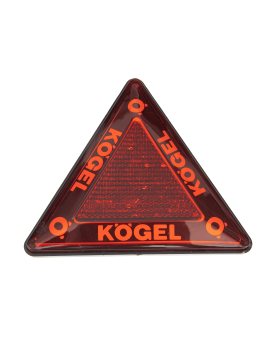 Катафот треугольный красный на прицеп KOGEL 24В (неон)
