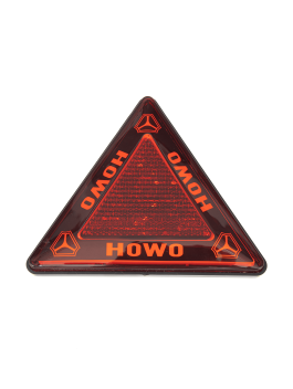 Катафот треугольный светодиодный красный HOWO (неон)