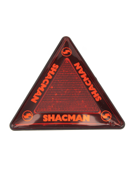 Катафот треугольный красный светодиодный SHACMAN (неон)