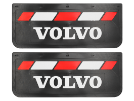 Брызговики задние на грузовик VOLVO черная резина (белая надпись) красно-белый (670х270) Брызговики задние на грузовик VOLVO черная резина (белая надпись) красно-белый (670х270)
