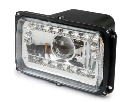 Фара светодиодная на грузовик 24В линза с ДХО 36.3775-30 18LED (ан.G0399) Фара светодиодная на грузовик 24В линза с ДХО 36.3775-30 18LED (ан.G0399)