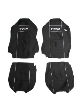 Чехлы сидений FAW Eagle (1 ремень) Черные с вышивкой