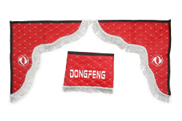 Ламбрекен лобового стекла и углы для DONG FENG эко-кожа (Красные)