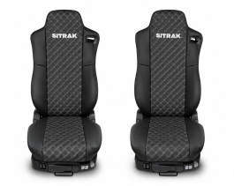 Чехлы на сиденья SITRAK MAX (ST02) кожа/кожа, черная кожа и черная перфорация, белая отстрочка (премиум) 10481 Чехлы на сиденья SITRAK MAX (ST02) кожа/кожа, черная кожа и черная перфорация, белая отстрочка (премиум) 10481