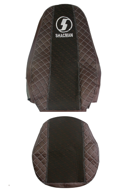 Чехлы сидения для SHACMAN F3000 (SH03) коричневая кожа и иксы (премиум) 11119