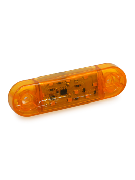 Фонарь габаритный Желтый 12-24В 9-ти диодный 4364 LED (короткий) мигающий Фонарь габаритный Желтый 12-24В 9-ти диодный 4364 LED (короткий) мигающий