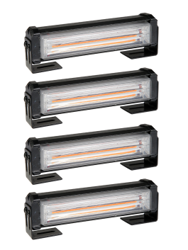 Маяки проблесковые светодиодные в прикуриватель (комплект 4 штуки) 10-30В, 8 режимов, LED COB 4x6W (24W), L=165 мм