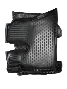 Коврики 3D в салон подходят для SHACMAN X6000 2022 - (откидное пассажирское сиденье) тягач (полиуретан) 2 шт.