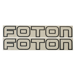 Наклейки на автомобиль FOTON вырезанные Черные (8,5х50 см) комплект 2 шт.