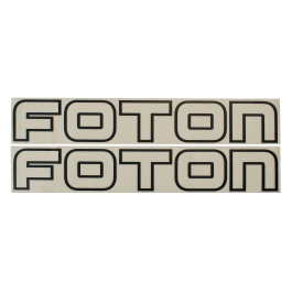 Наклейки на автомобиль FOTON вырезанные Черные (8,5х50 см) комплект 2 шт. Наклейки на автомобиль FOTON вырезанные Черные (8,5х50 см) комплект 2 шт.