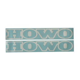 Наклейки на автомобиль HOWO вырезанные Белые (8,5х50 см) комплект 2 шт. Наклейки на автомобиль HOWO вырезанные Белые (8,5х50 см) комплект 2 шт.