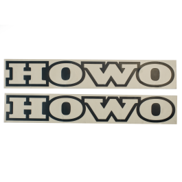 Наклейки на автомобиль HOWO вырезанные Черные (8,5х50 см) комплект 2 шт. Наклейки на автомобиль HOWO вырезанные Черные (8,5х50 см) комплект 2 шт.
