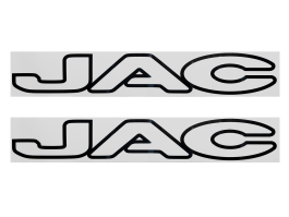 Наклейки на авто JAC (вырезанные) Черные ( 8,5х50см), комплект 2 шт. 