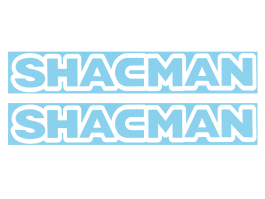 Наклейки на машину SHACMAN вырезанные Белые (8,5х50 см), комплект 2 шт. Наклейки на машину SHACMAN вырезанные Белые (8,5х50 см), комплект 2 шт.