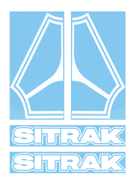 Наклейки на грузовой автомобиль SITRAK вырезанные Белые (45х34 см), комплект на две стороны Наклейки на грузовой автомобиль SITRAK вырезанные Белые (45х34 см), комплект на две стороны
