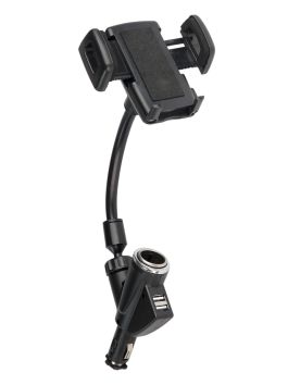 Автомобильный держатель телефона в прикуриватель с двумя USB разъемами и гнездом прикуривателя. Автомобильный держатель телефона в прикуриватель с двумя USB разъемами и гнездом прикуривателя.