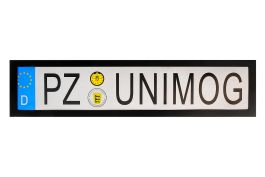 Рамка под номерной знак автомобиля хром (черная) Рамка под номерной знак автомобиля хром (черная)