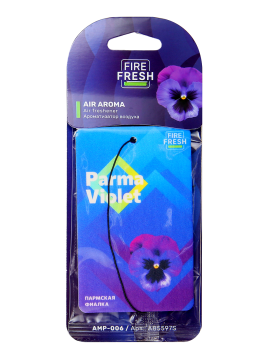 Ароматизатор автомобильный с ароматом Parma Violet/Пармская фиалка AVS AIR AROMA бумажный