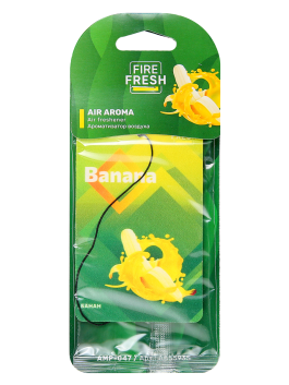Ароматизатор автомобильный подвесной Banana/Банан AVS AIR AROMA бумажный Ароматизатор автомобильный подвесной Banana/Банан AVS AIR AROMA бумажный