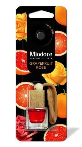 Ароматизатор воздуха автомобильный MIODORE подвесной флакон с крышкой GRAPEFRUIT-ROSE (ГРЕЙПФРУТ И РОЗА)