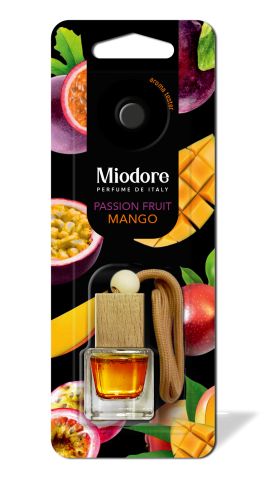 Ароматизатор воздуха автомобильный MIODORE подвесной флакон с крышкой PASSION FRUIT-MANGO (МАРАКУЙЯ И МАНГО)