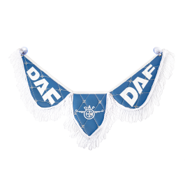 Вымпел тройной DAF эко-кожа синий (на присосках) Вымпел тройной DAF эко-кожа синий (на присосках)