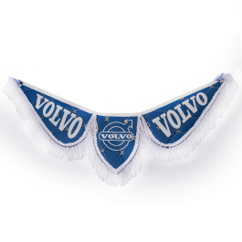 Вымпел тройной VOLVO из эко-кожи синего цвета (на присосках) Вымпел тройной VOLVO из эко-кожи синего цвета (на присосках)