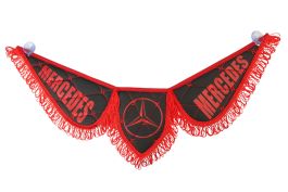 Вымпел тройной MERCEDES эко-кожа черный с красным (на присосках) Вымпел тройной MERCEDES эко-кожа черный с красным (на присосках)