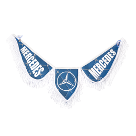 Вымпел тройной MERCEDES эко-кожа синий (на присосках) Вымпел тройной MERCEDES эко-кожа синий (на присосках)