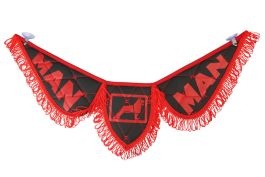 Вымпел тройной MAN эко-кожа черный с красным (на присосках) Вымпел тройной MAN эко-кожа черный с красным (на присосках)