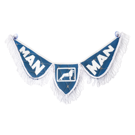 Вымпел тройной MAN эко-кожа синий (на присосках) Вымпел тройной MAN эко-кожа синий (на присосках)