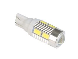 Лампа светодиодная 24В T10-10SMD-5630 Super White Lens Star Light (12/5 12 smd Cristal)