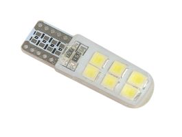 Лампа светодиодная 12В T10-3528-12SMD Crystal White Star Light (12/5 12 SMD Cristal)