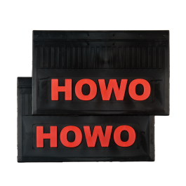 Брызговики задние грузовые HOWO (LUX) красная надпись 600*370 Брызговики задние грузовые HOWO (LUX) красная надпись 600*370