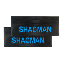 Брызговики задние грузовые SHACMAN (LUX) черные с синей надписью 670*270 Брызговики задние грузовые SHACMAN (LUX) черные с синей надписью 670*270