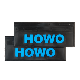 Брызговики задние грузовые HOWO (LUX) черные с синей надписью 670*270 Брызговики задние грузовые HOWO (LUX) черные с синей надписью 670*270