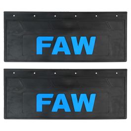 Брызговики задние грузовые FAW (LUX) черные с синей надписью 670*270 Брызговики задние грузовые FAW (LUX) черные с синей надписью 670*270