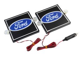 Светящаяся табличка в машину FORD 12В, 150*150 (07658) Светящаяся табличка в машину FORD 12В, 150*150 (07658)