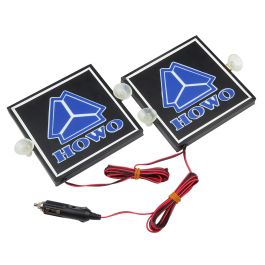 Светящаяся табличка в кабину HOWO 12В, 150х150мм Светящаяся табличка в кабину HOWO 12В, 150х150мм