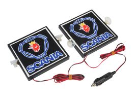 Светящаяся табличка в машину SCANIA 24В 150*150 (1200) Светящаяся табличка в машину SCANIA 24В 150*150 (1200)